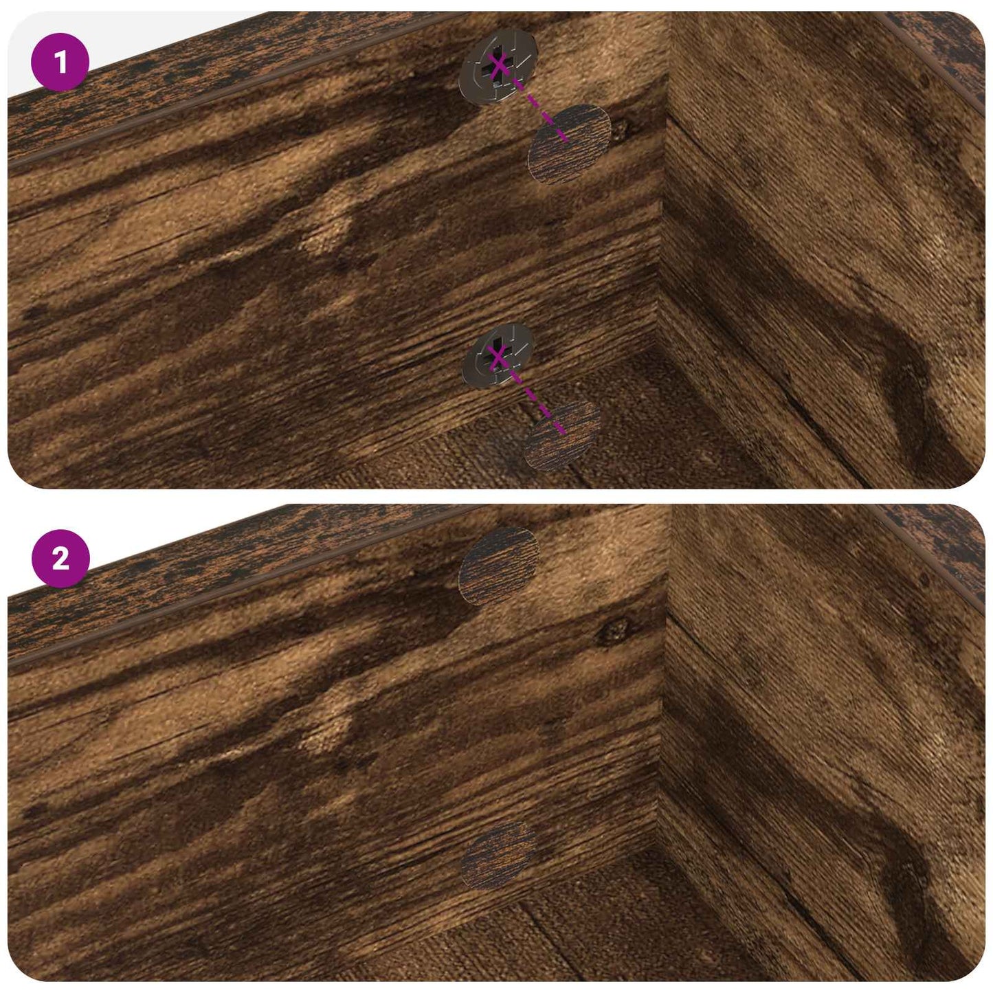 Copertura Vite Adesiva 2 pcs Rovere fumé Ø 20 x 0,5 mm