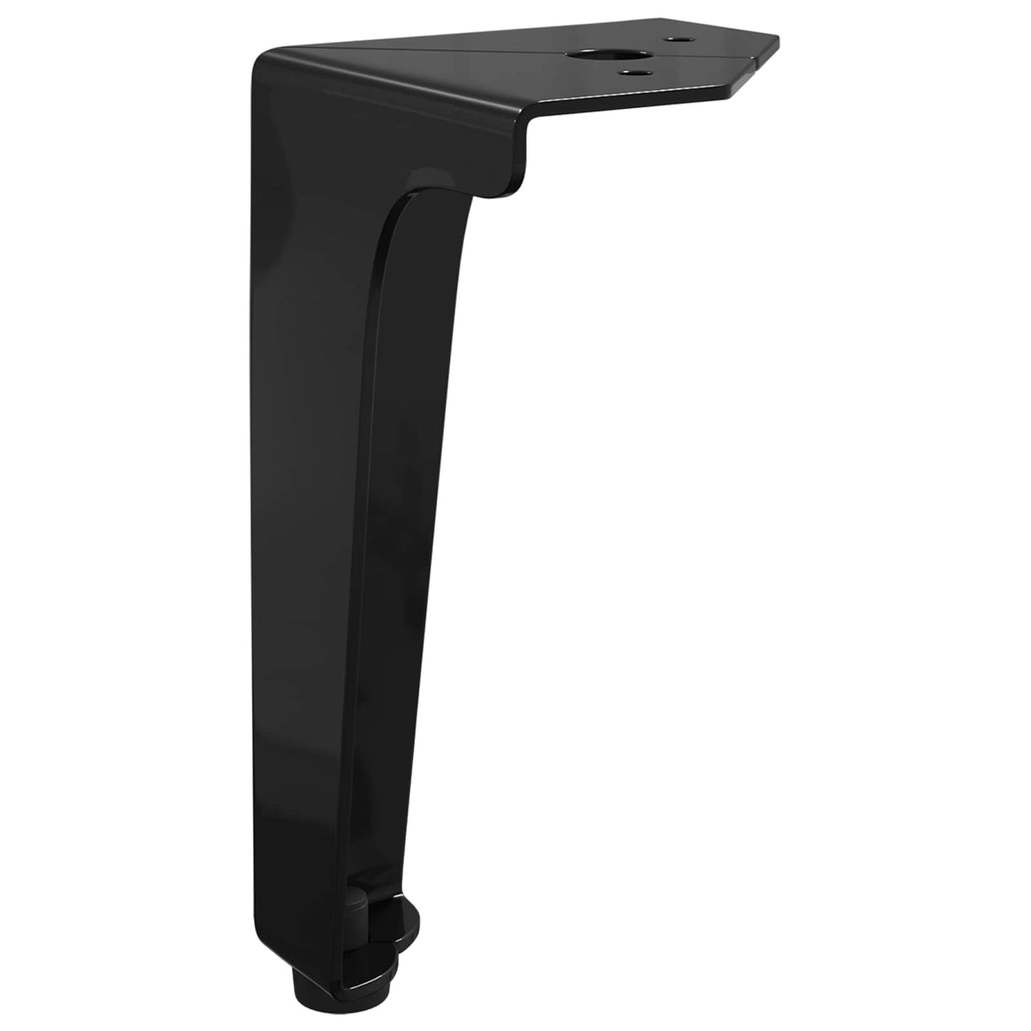 Piedini per mobili 2 pcs Nero 5,5 x 5,5 x 10 cm Ferro