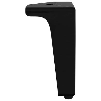 Piedini per mobili 2 pcs Nero 5,5 x 5,5 x 10 cm Ferro