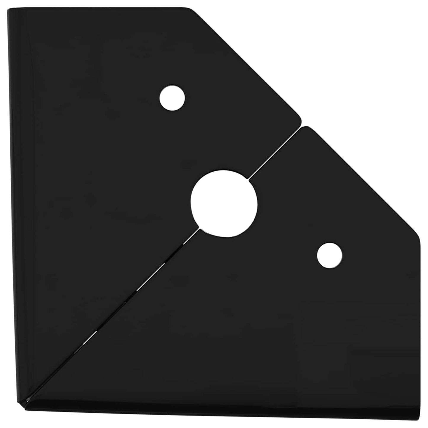 Piedini per mobili 2 pcs Nero 5,5 x 5,5 x 10 cm Ferro