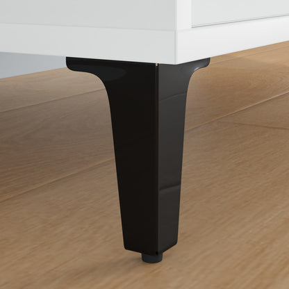 Piedini per mobili 12 pcs Nero 5,5 x 5,5 x 10 cm Ferro