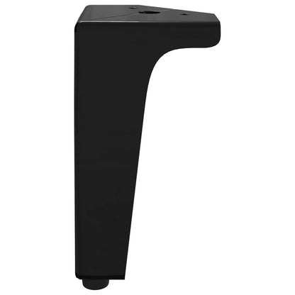 Piedini per mobili 12 pcs Nero 5,5 x 5,5 x 10 cm Ferro