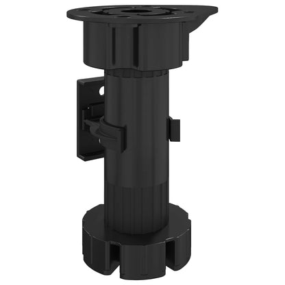 Piedini per mobili Regolabile 2 pcs Nero 46 x 46 x 128 mm PP | homemem39