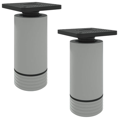 Piedini per mobili Regolabile 2 pcs Bianco 64 x 64 x 100 mm PP