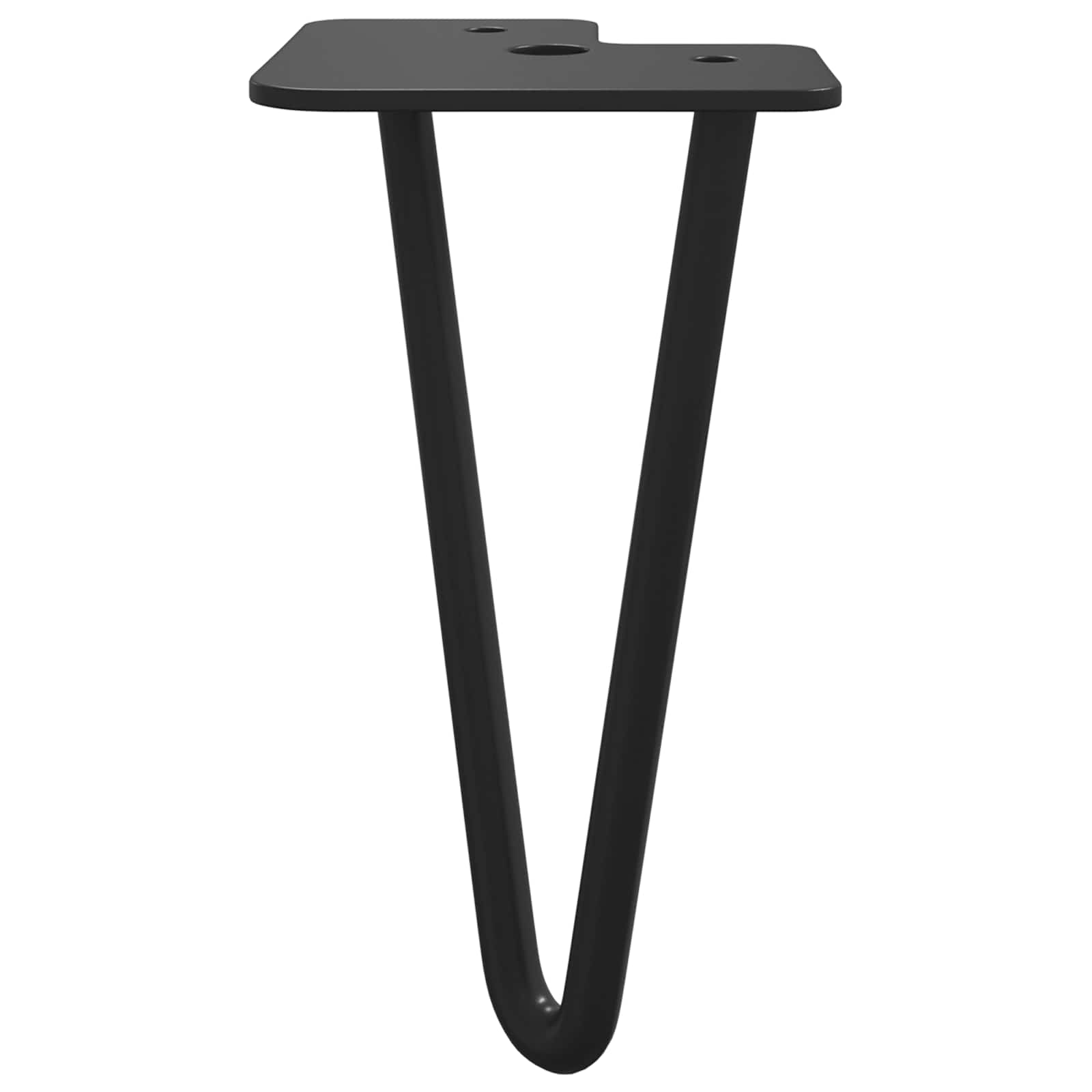 Piedino per mobili 2 pcs Nero 54,1 x 54,1 x 100 mm Ferro | homemem39