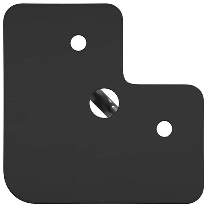 Piedino per mobili 2 pcs Nero 54,1 x 54,1 x 100 mm Ferro | homemem39