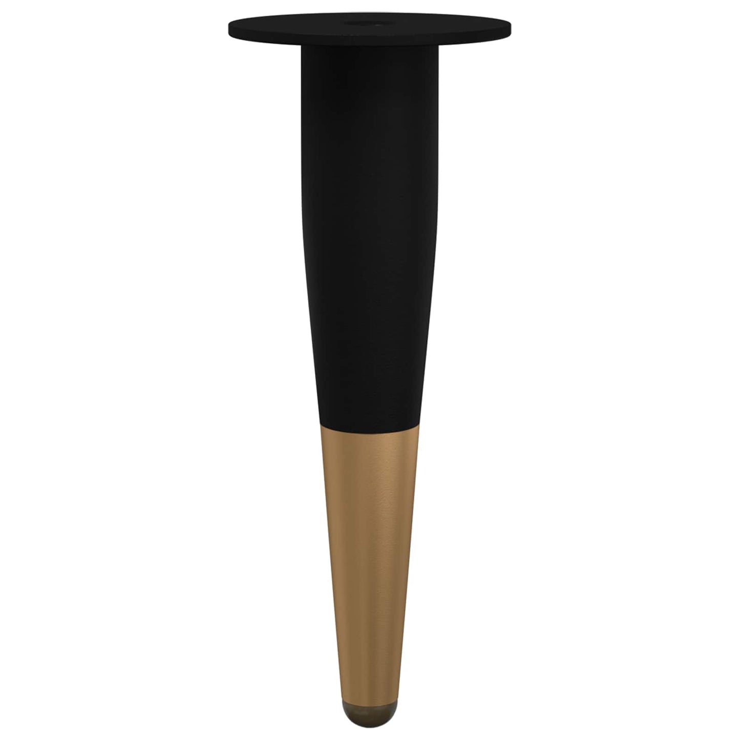 Piedini per mobili 2 pcs Nero e Oro Ø 40 x 98 mm Ferro