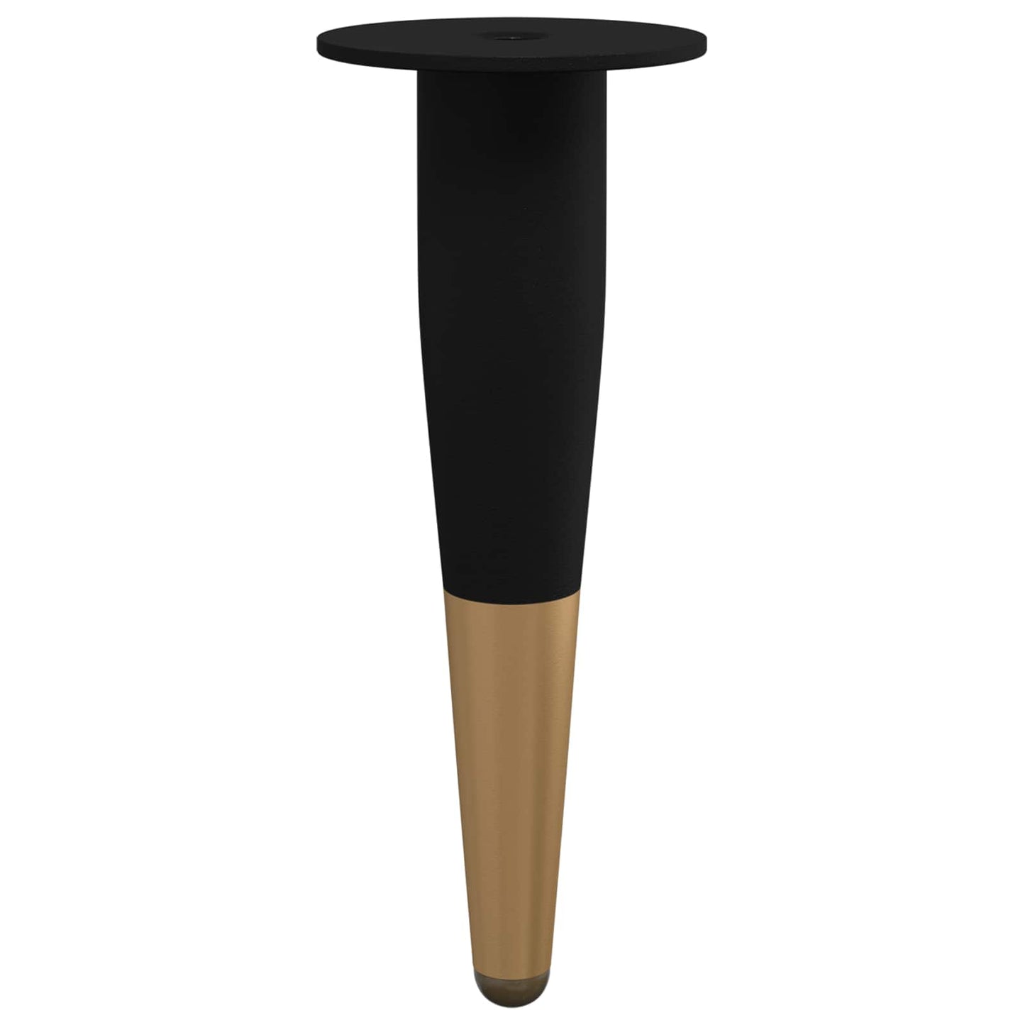 Piedini per mobili 2 pcs Nero e Oro Ø 40 x 98 mm Ferro