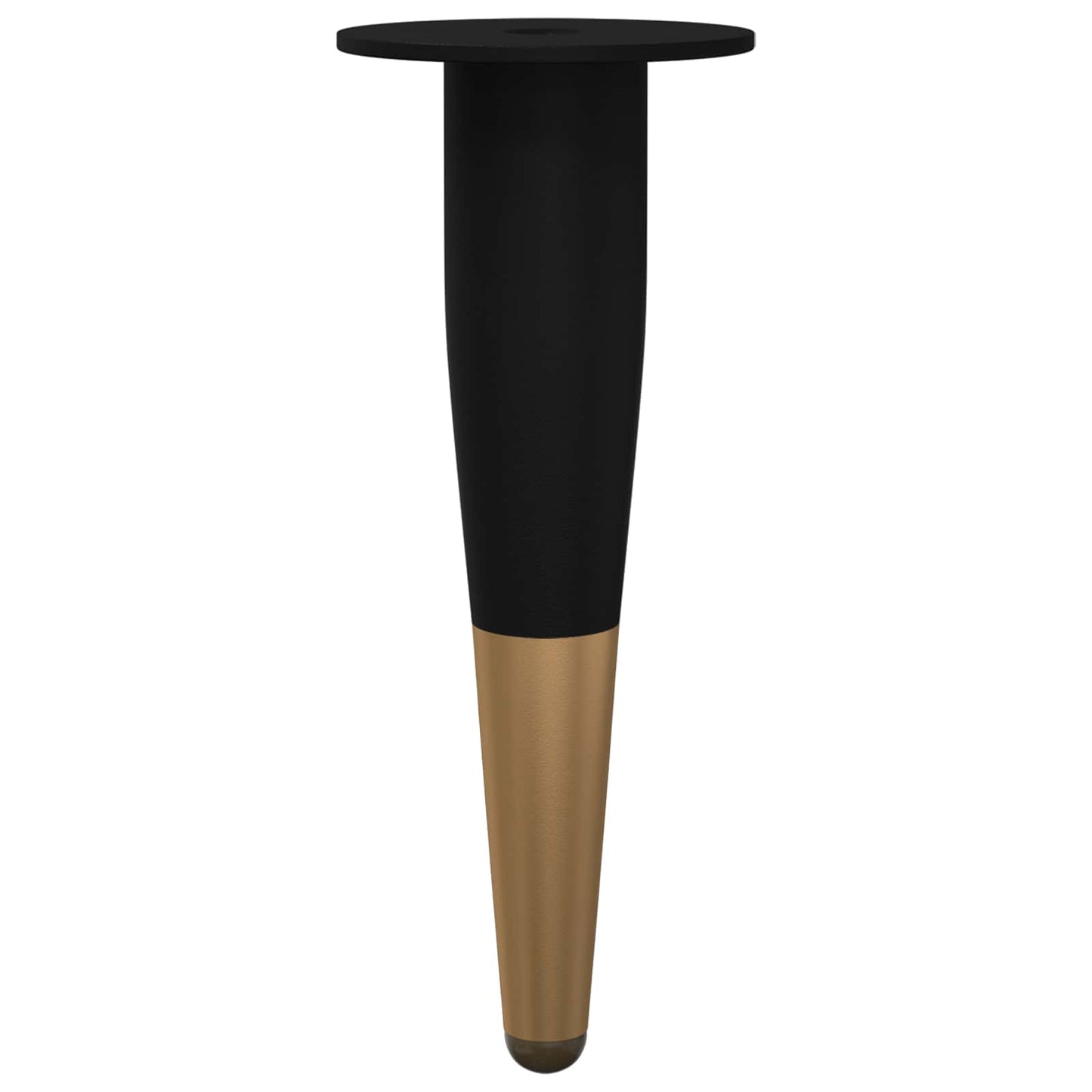 Piedini per mobili 12 pcs Nero e Oro Ø 40 x 98 mm Ferro | homemem39