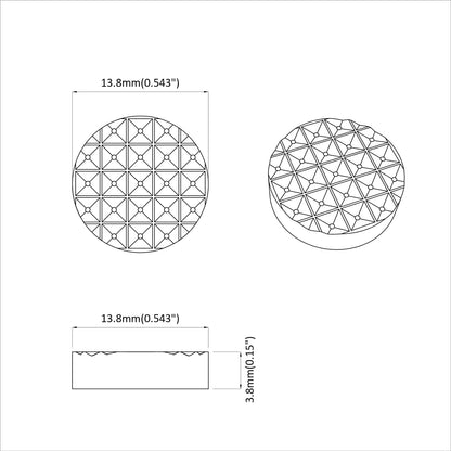 Pannelli per Piedi di Mobili 2 pcs Nero Ø 14 x 4 mm EVA | homemem39