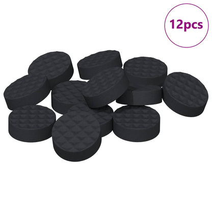 Pannelli per Piedi di Mobili 12 pcs Nero Ø 14 x 4 mm EVA | homemem39