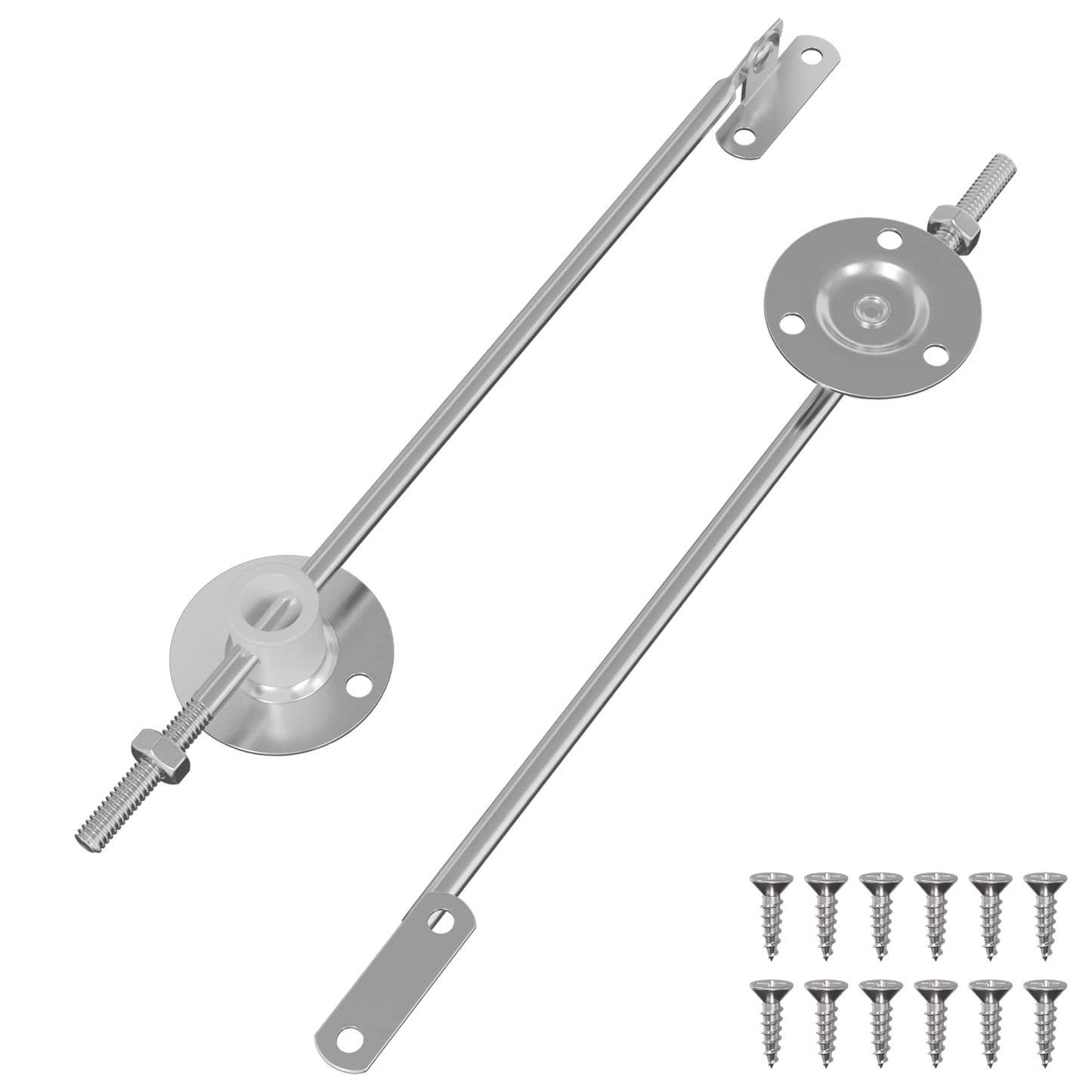 Cerniera a supporto per coperchio 2 pcs Argento Ferro