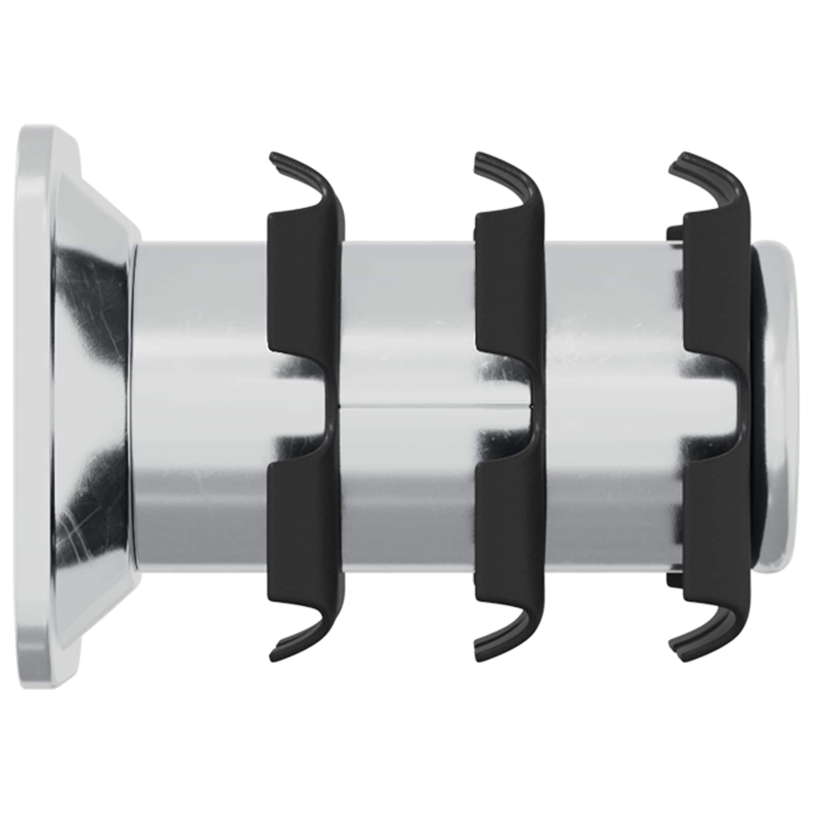Inserto per tubo filettato 2 pcs Nero e Argento Acciaio zincato | homemem39