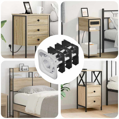 Inserto per tubo filettato 1818 pcs Nero e Argento | homemem39