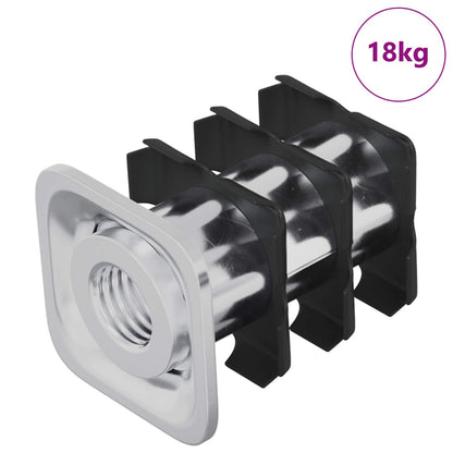 Inserto per tubo filettato 1818 pcs Nero e Argento | homemem39