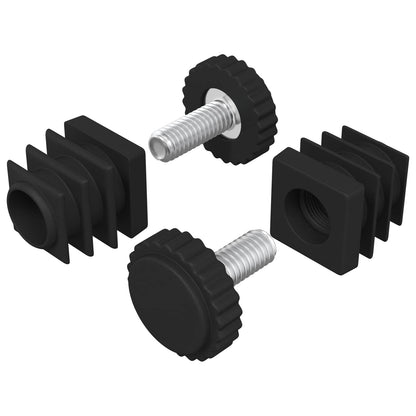 Livellatori per Mobili Regolabile 2 pcs Nero M6 PP | homemem39