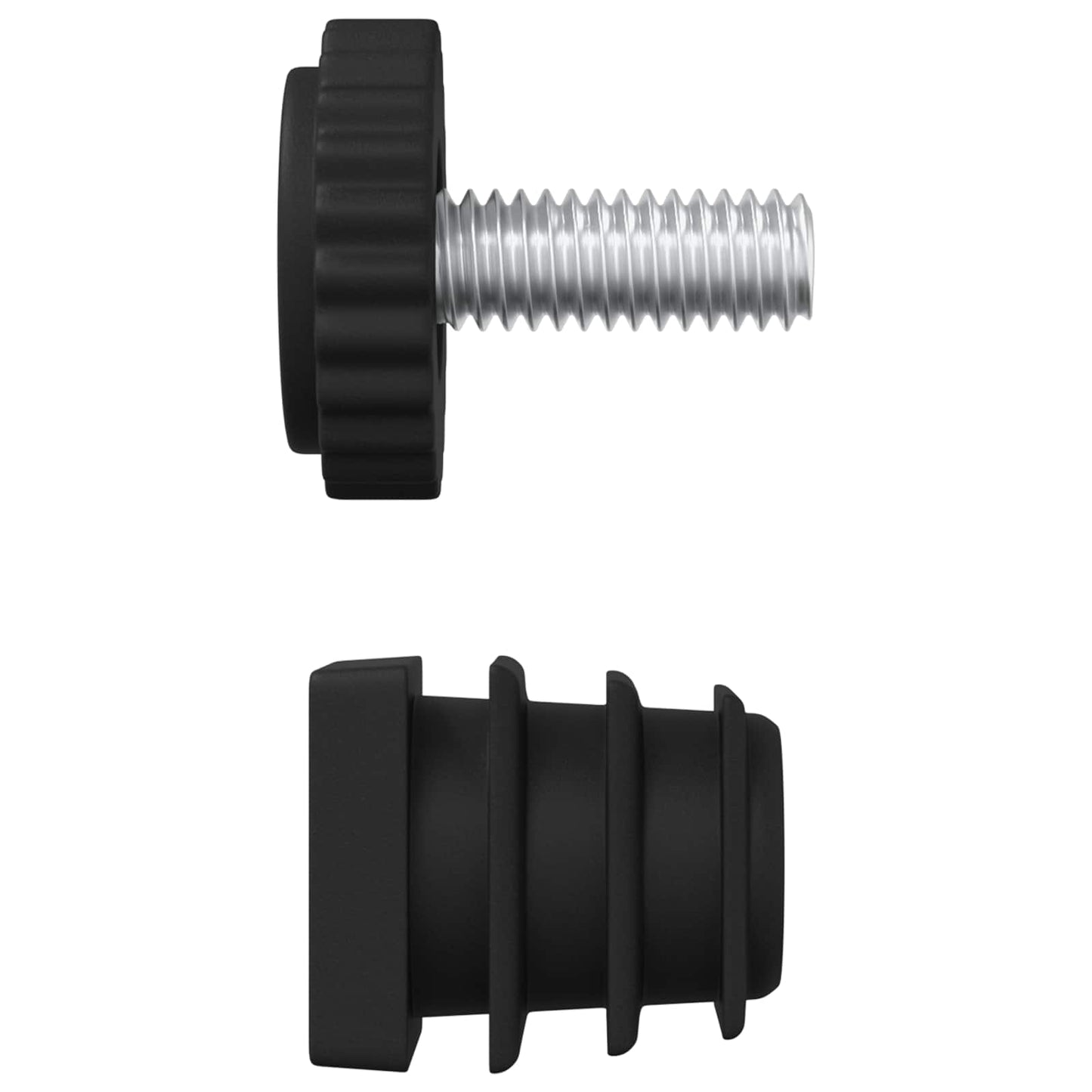 Livellatori per Mobili Regolabile 12 pcs Nero M6 PP | homemem39