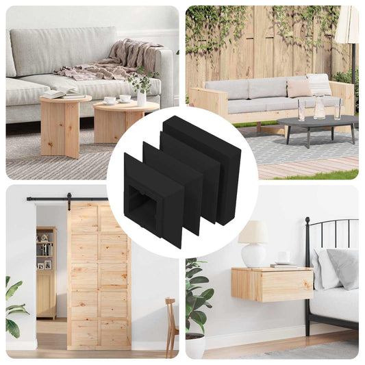 Tappi terminali 12 pcs Nero 15 x 15 x 15 mm PP