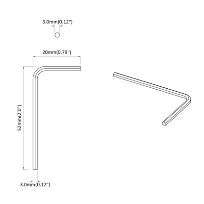 Chiave Esagonale 2 pcs Argento 20 x 52 mm Acciaio | homemem39