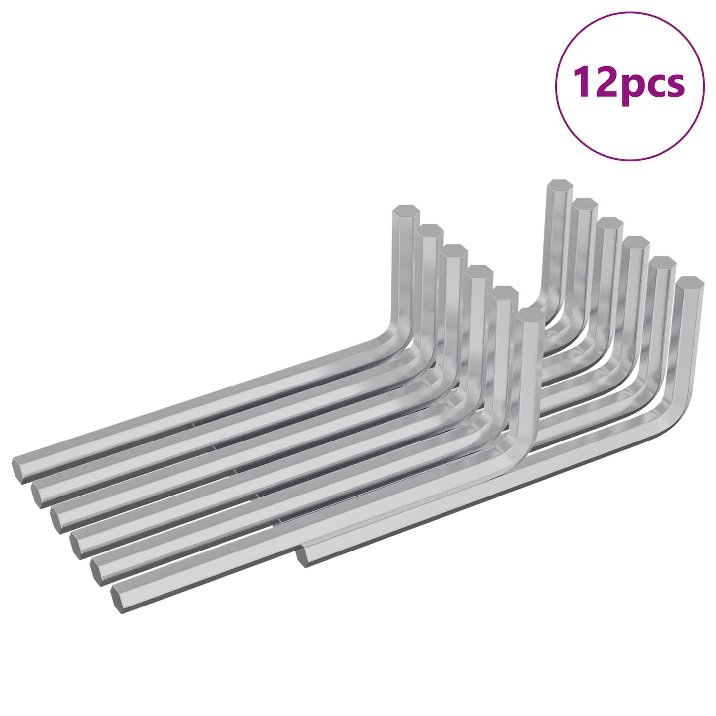 Chiave Esagonale 12 pcs Argento 22 x 66 mm Acciaio | homemem39