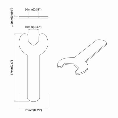 Chiave inglese 2027 pcs Argento 10 mm Ferro | homemem39