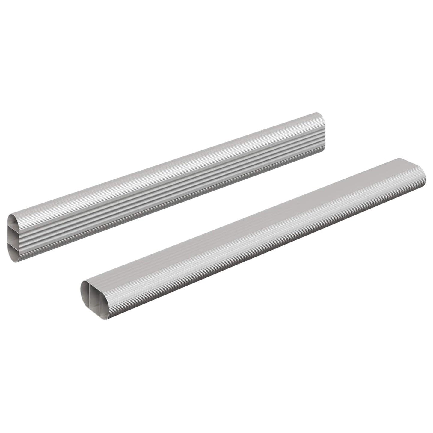 Asta per armadio 2 pcs Argento 264 x 15 x 29 mm