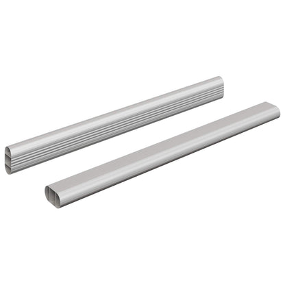 Asta per armadio 2 pcs Argento 316 x 15 x 29 mm | homemem39