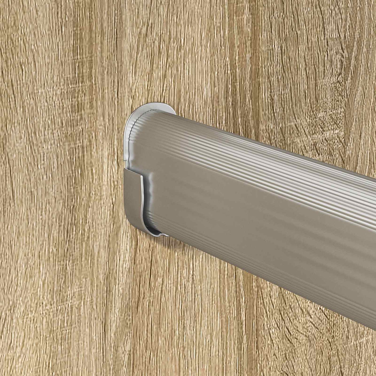 Asta per armadio 2 pcs Argento 371,5 x 15 x 29 mm | homemem39