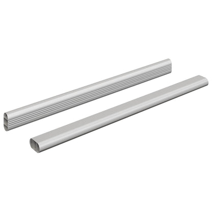 Asta per armadio 2 pcs Argento 372 x 15 x 29 mm