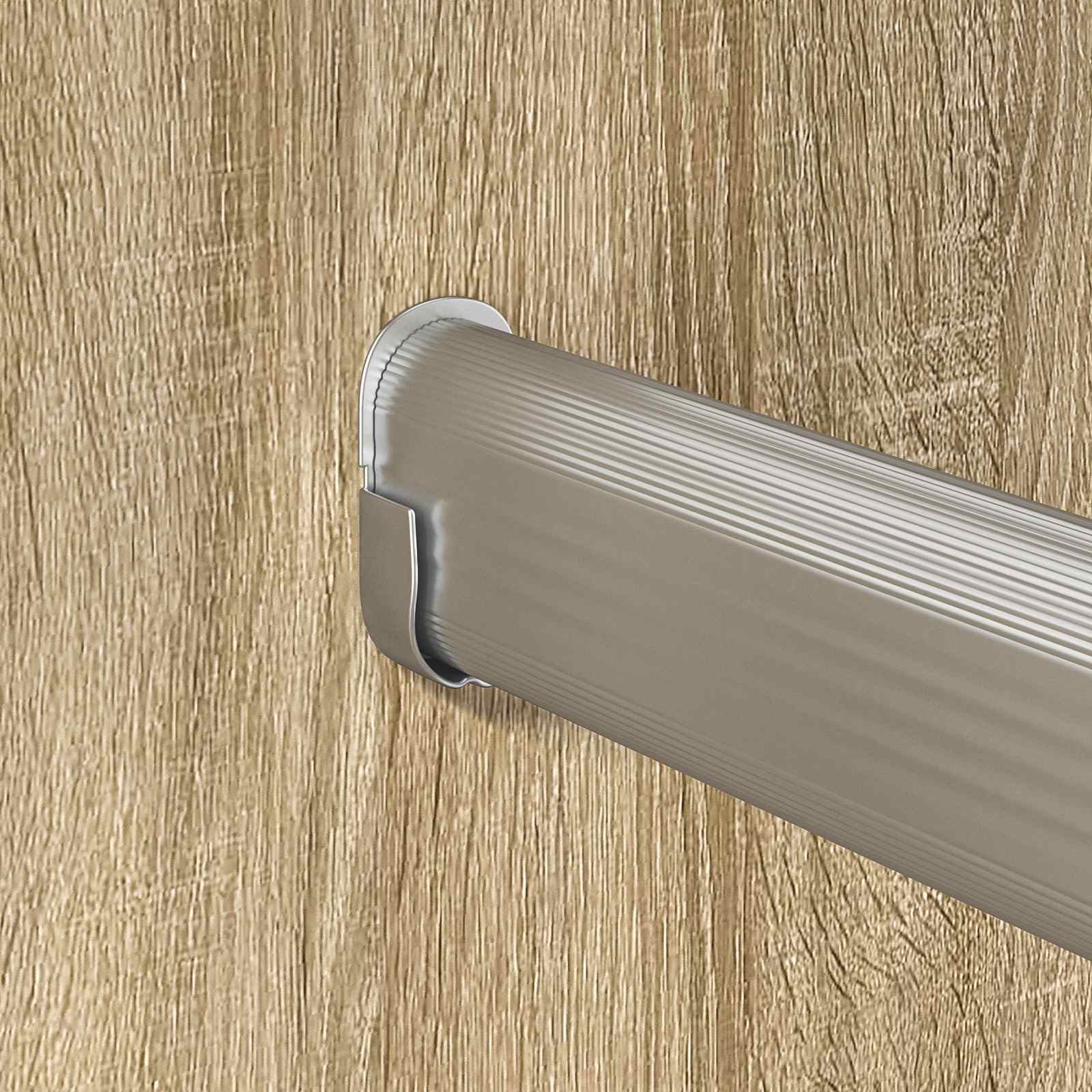 Asta per armadio 12 pcs Argento 372 x 15 x 29 mm | homemem39