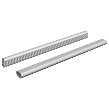 Asta per armadio 2 pcs Argento 464 x 15 x 29 mm
