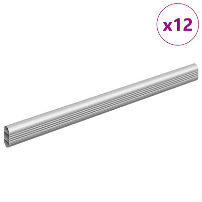 Asta per armadio 12 pcs Argento 464 x 15 x 29 mm | homemem39