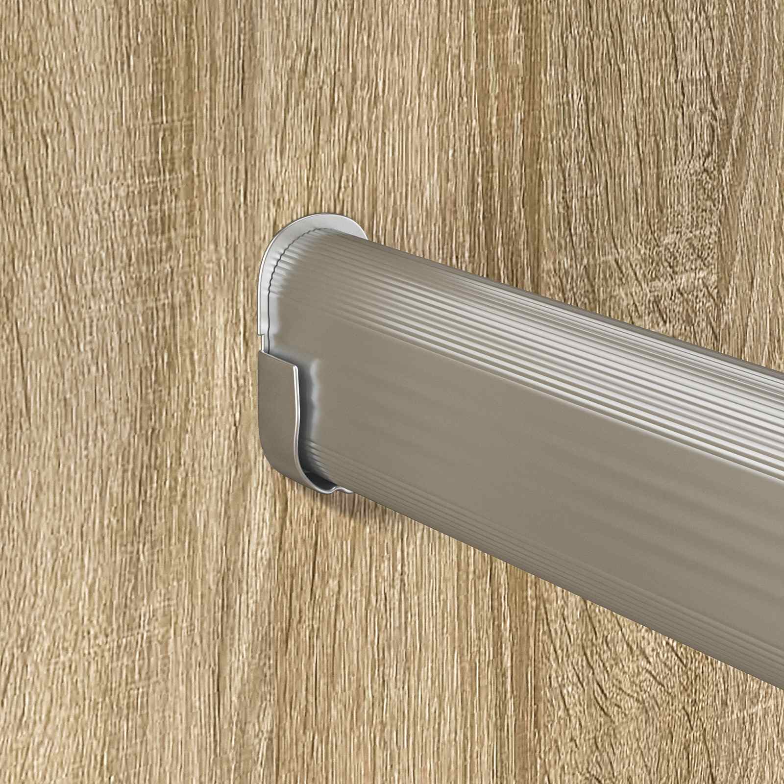 Asta per armadio 2 pcs Argento 764 x 15 x 29 mm | homemem39