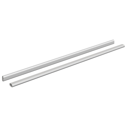 Asta per armadio 2 pcs Argento 864 x 15 x 29 mm