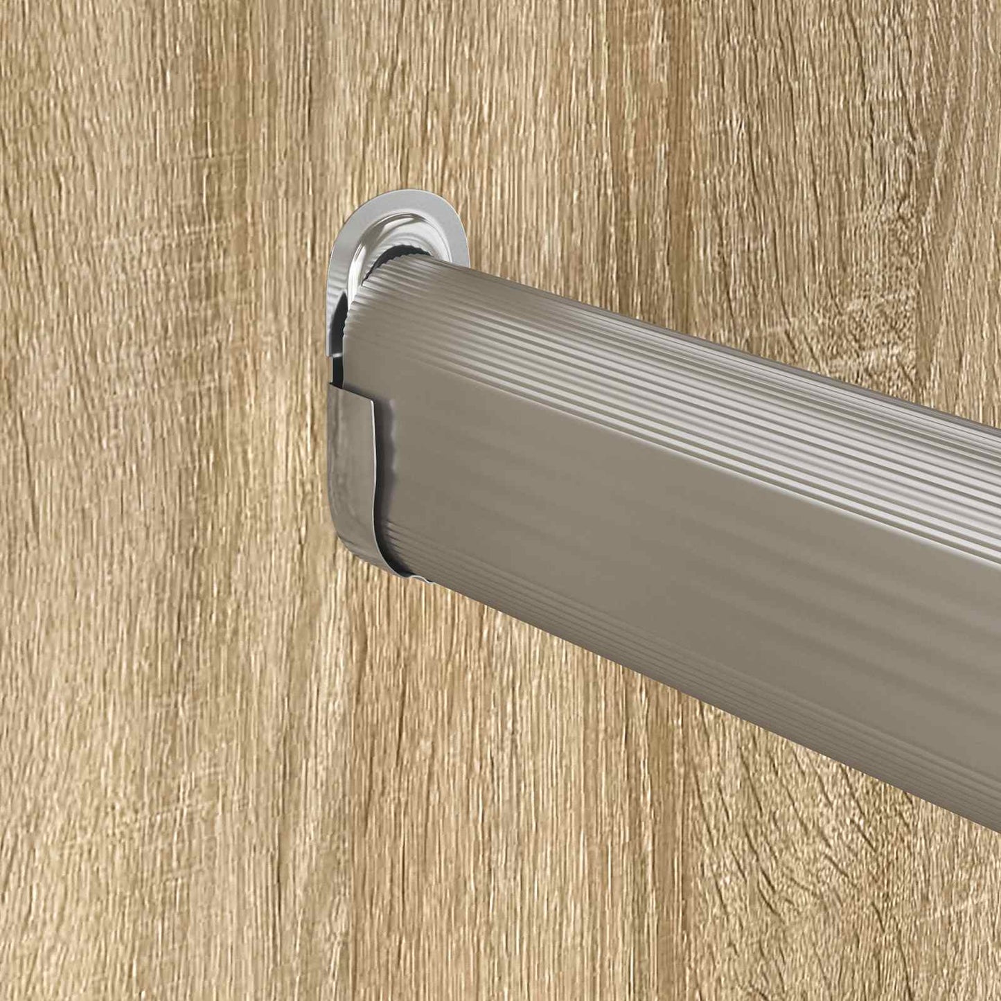 Braccio per asta dell'armadio 2 pcs Zinco Bianco Ferro