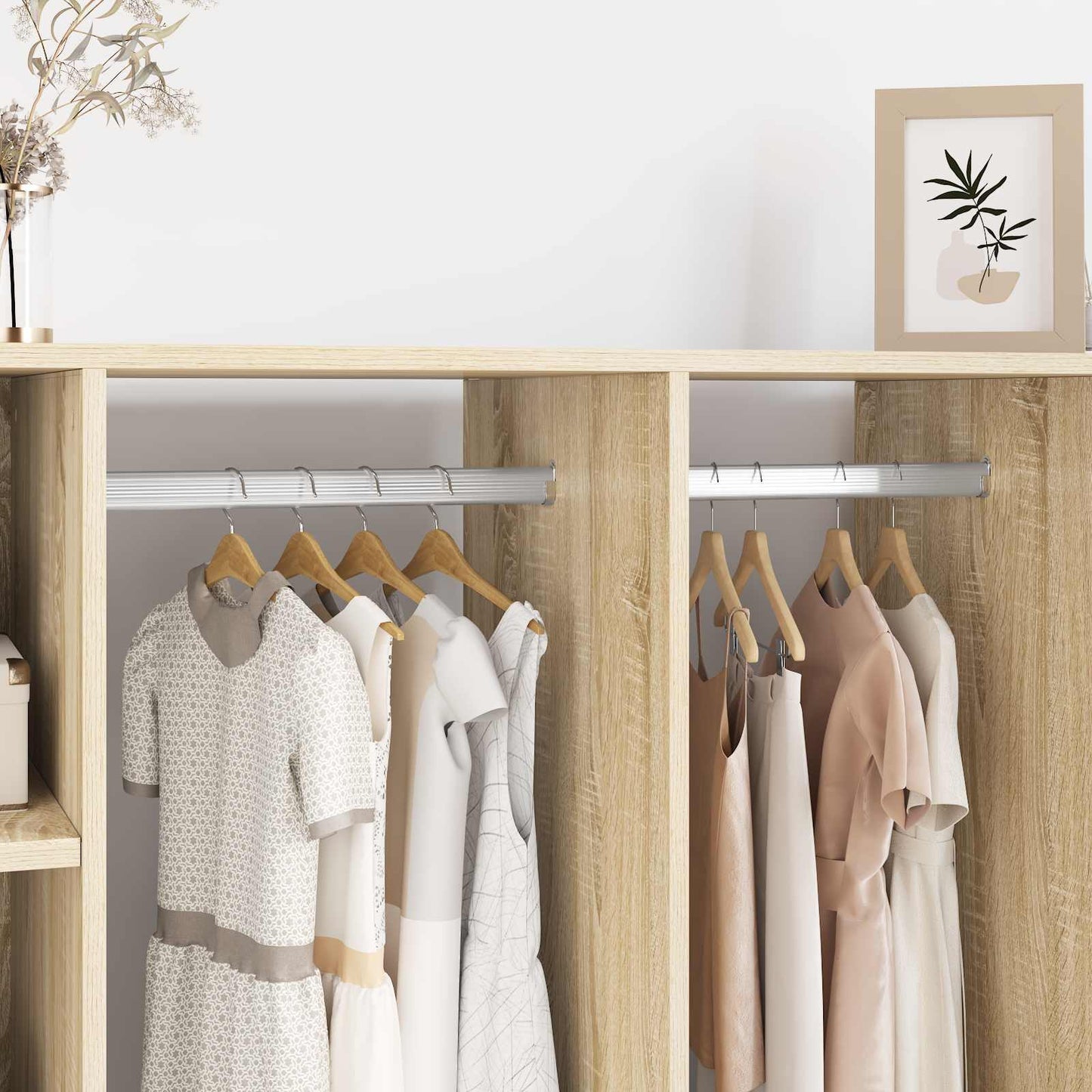 Braccio per asta dell'armadio 12 pcs Zinco Bianco Ferro