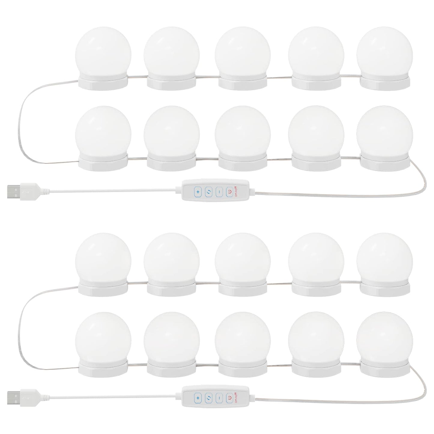 Luci per Specchio 2 pcs Bianco 4.5 x 4.5 x 4.8 cm Plastica