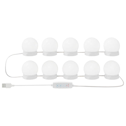 Luci per Specchio 2 pcs Bianco 4.5 x 4.5 x 4.8 cm Plastica