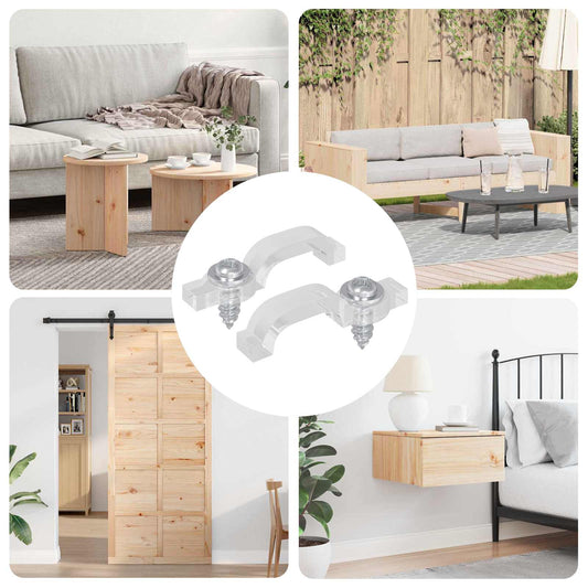 Clip per Striscia LED 2 pcs Trasparente 23,8 x 7,3 x 4,3 mm