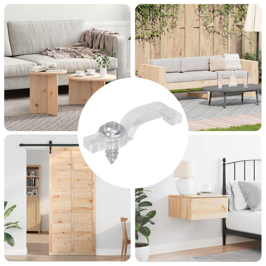 Clip per Striscia LED 12 pcs Trasparente 23,8 x 7,3 x 4,3 mm