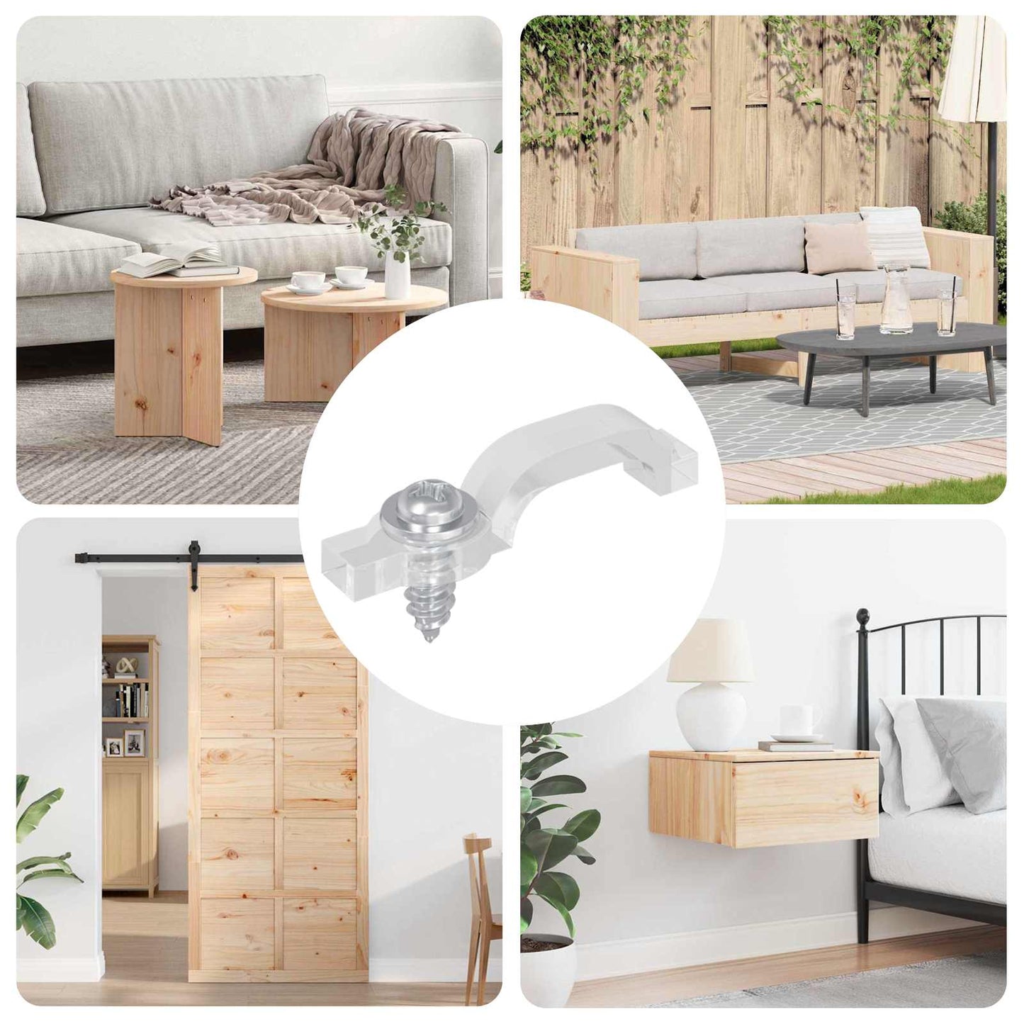 Clip per Striscia LED 12 pcs Trasparente 23,8 x 7,3 x 4,3 mm