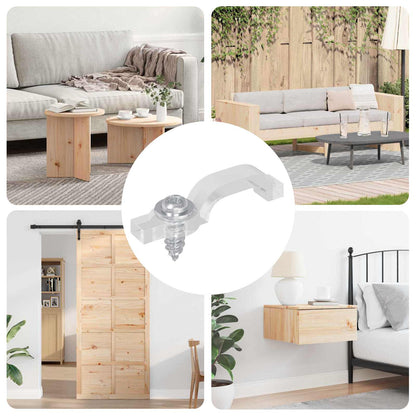 Clip per Striscia LED 2 pcs Trasparente 23,8 x 7,3 x 4,3 mm