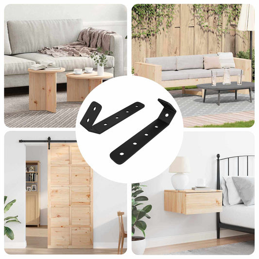 Ganci 2 pcs Nero M5 x 110 mm Ferro