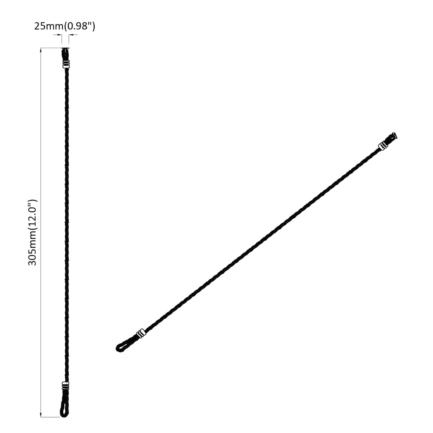 Fune da arrampicata Marrone Ø25 x 305 mm Nylon