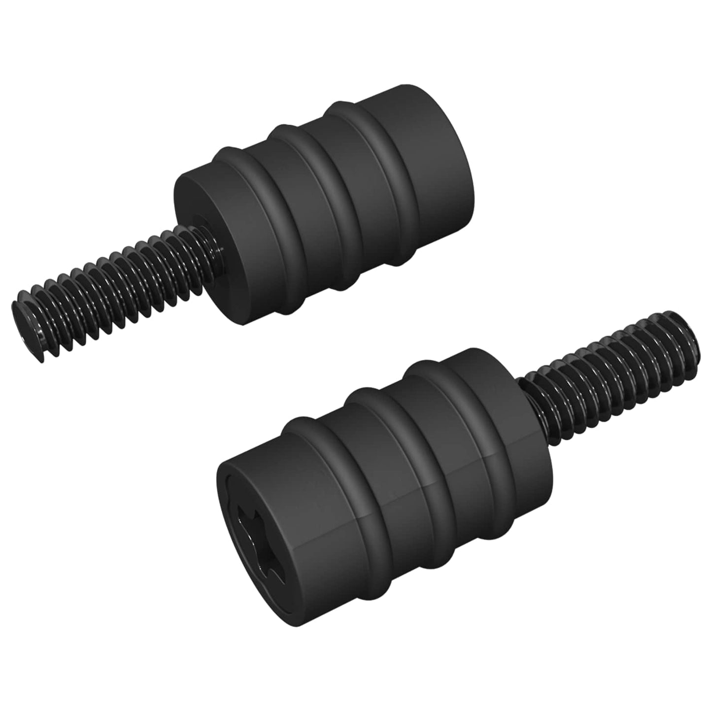 Vite di Standoff 2 pcs Nero M4 Gomma e Acciaio