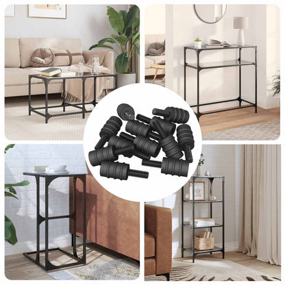 Vite di Standoff 4865 pcs Nero M4 Gomma e Acciaio | homemem39