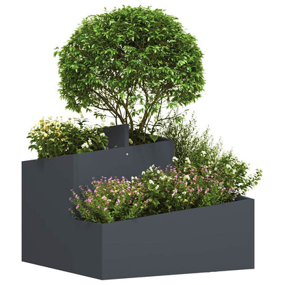 Vaso da giardino Antracite 60 x 60 x 50 cm