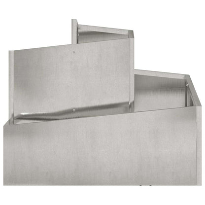 Vaso da giardino Argento 60 x 60 x 50 cm Acciaio inossidabile