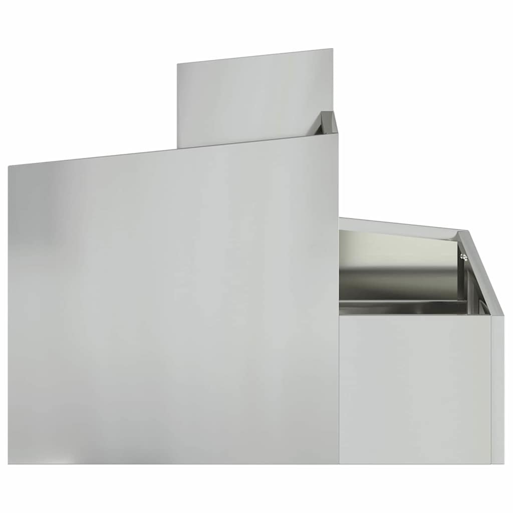 Vaso da giardino Argento 60 x 60 x 50 cm Acciaio zincato