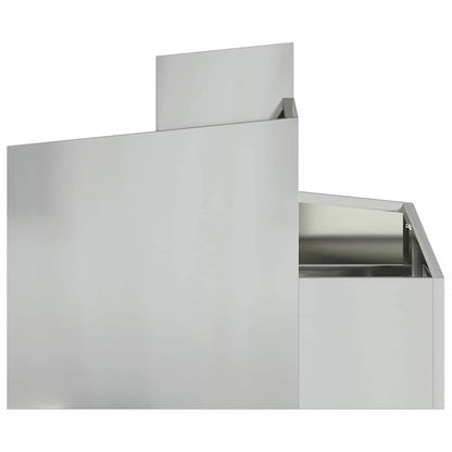 Vaso da giardino Argento 60 x 60 x 50 cm Acciaio zincato